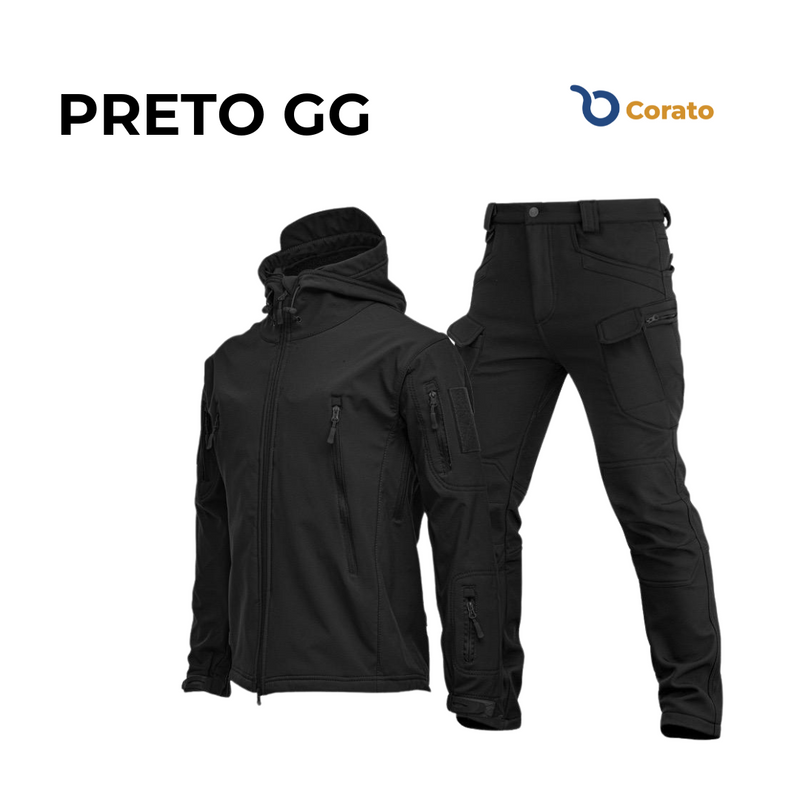 Kit Jaqueta e Calça Militar Impermeável UNISSEX