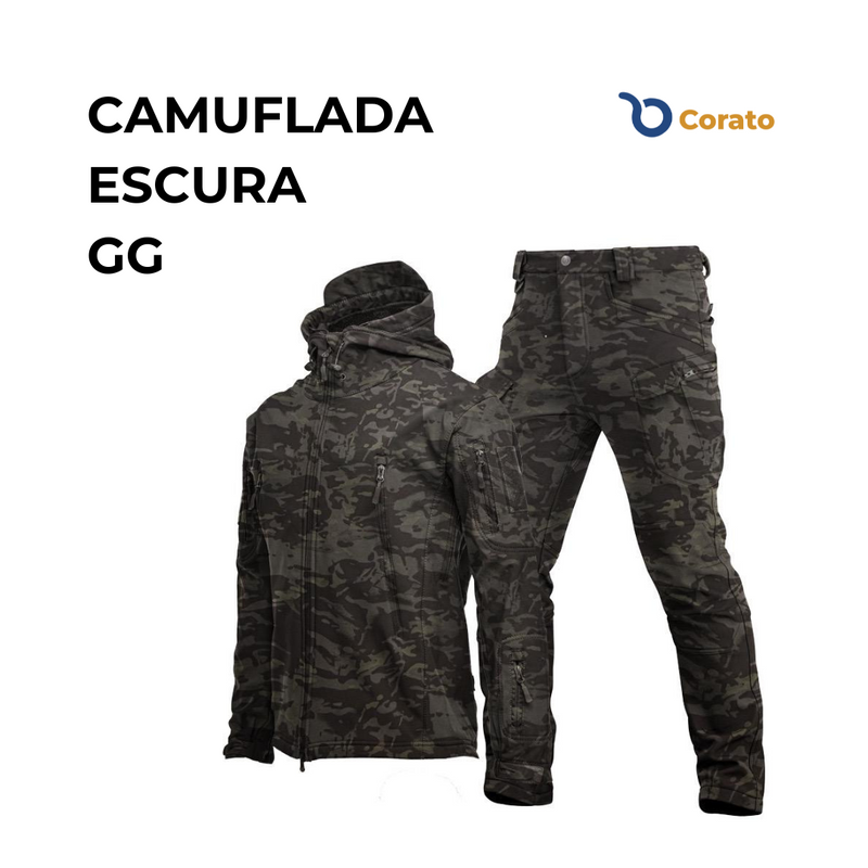 Kit Jaqueta e Calça Militar Impermeável UNISSEX
